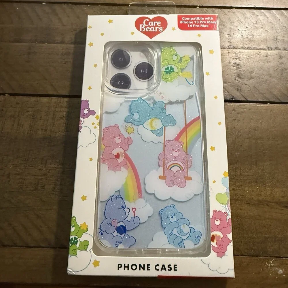 Care Bears Iphone 13/14 Pro Max Glitter Protective Phone Case Skinny Dip…